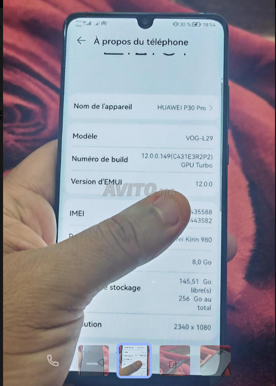 هاتف Huawei p30 pro 8/256 للبيع